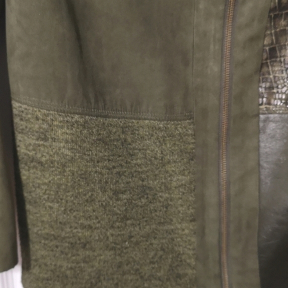Green Suede Blazer with Detailing - Picture 3 of 7